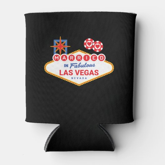 Las Vegas Wedding - Paar getrouwd in Las Vegas Blikjeskoeler (Voorkant)