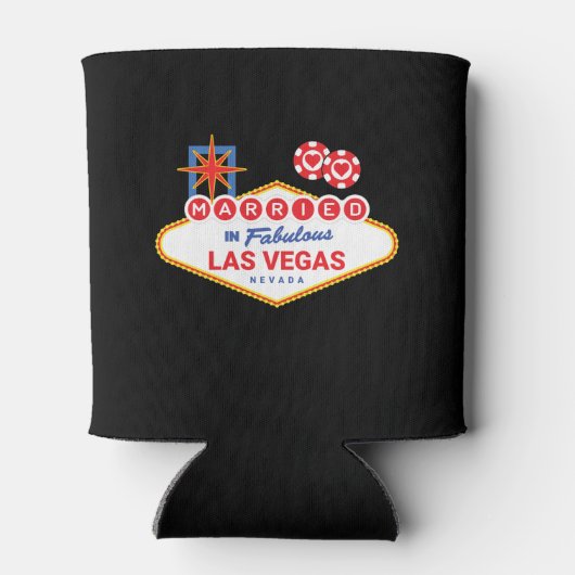 Las Vegas Wedding - Paar getrouwd in Las Vegas Blikjeskoeler (Achterkant)