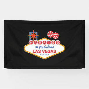 Las Vegas Wedding - Paar getrouwd in Las Vegas Spandoek