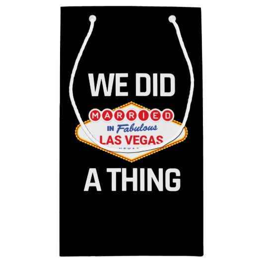 Las Vegas Wedding - Paar getrouwd in Vegas Klein Cadeauzakje (Achterkant)