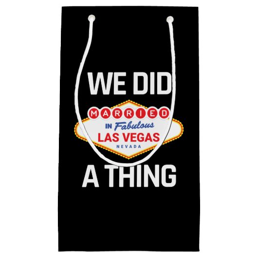 Las Vegas Wedding - Paar getrouwd in Vegas Klein Cadeauzakje (Voorkant)