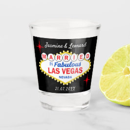 Las Vegas Wedding Party Favor Shot Glas