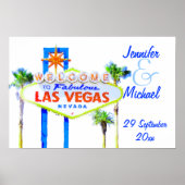 Las Vegas Wedding Party Sign Poster (Voorkant)