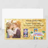Las Vegas Wedding Passen getrouwd Fotoaankondiging Aankondiging (Voorkant / Achterkant)