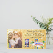 Las Vegas Wedding Passen getrouwd Fotoaankondiging Aankondiging (Staand voorkant)