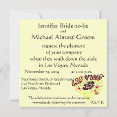Las Vegas Wedding Pastel Yellow Heart Kaart (Voorkant)