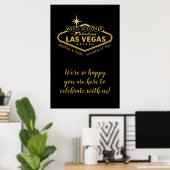 Las Vegas Wedding Personalized 24x36 Welkomstteken Poster (Thuiskantoor)