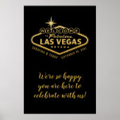 Las Vegas Wedding Personalized 24x36 Welkomstteken Poster (Voorkant)