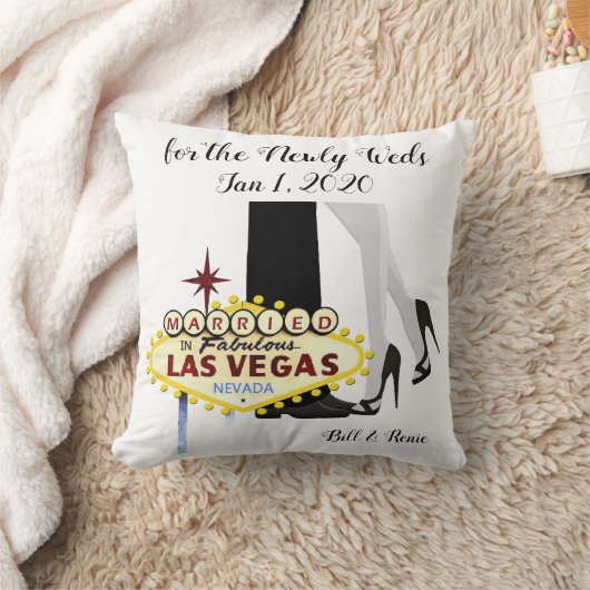 Las Vegas Wedding Personalized Sierkussen (Deken)