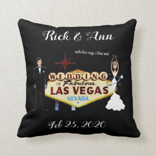 Las Vegas Wedding Personalized Sierkussen
