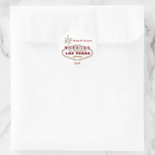 Las Vegas Wedding Personalized Sticker (Tas)