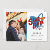 Las Vegas Wedding Photo Save the Date Aankondiging (Voorkant)