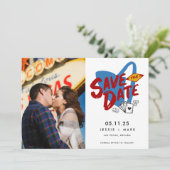 Las Vegas Wedding Photo Save the Date Aankondiging (Staand voorkant)