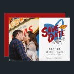 Las Vegas Wedding Photo Save the Date Aankondiging<br><div class="desc">Vegas heeft de date cards voor het leuke koppel dat niet kan wachten om te trouwen in Las Vegas. Pas de voorkant van het briefkaart aan met uw foto, namen, trouwdatum en locatie. Neem contact met me op via mijn winkel als je meer aanpassingen nodig hebt of hulp nodig hebt...</div>