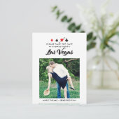 Las Vegas Wedding Photo Save the Date Briefkaart (Staand voorkant)