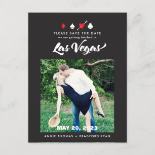 Las Vegas Wedding Photo Save the Date Briefkaart