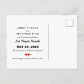 Las Vegas Wedding Photo Save the Date Briefkaart (Achterkant)