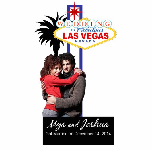 Las Vegas Wedding Photo Sculpture Keepomwille Staand Fotobeeldje (Voorkant)
