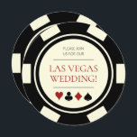 Las Vegas Wedding Poker Chip Black Cream White Kaart<br><div class="desc">Deze zwarte en griezelige uitnodiging voor een bruiloft met een pokerspaander zal je zeker opwinding en anticipatie brengen op je gasten om je bij je aan te sluiten,  zeker om een leuke viering te zijn! Coördinatie van beschikbare producten.</div>
