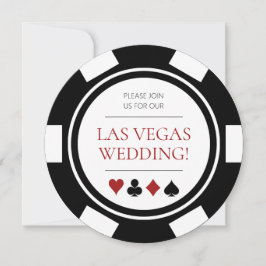 Las Vegas Wedding Poker Chip White Kaart