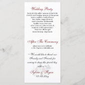 Las Vegas Wedding Program Programmakaart (Achterkant)