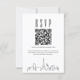 Las Vegas Wedding QR-code RSVP Kaart