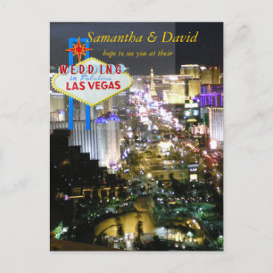 Las Vegas Wedding Receptie RSVP Uitnodiging Briefkaart