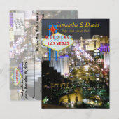 Las Vegas Wedding Receptie RSVP Uitnodiging Briefkaart (Voorkant / Achterkant)