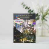 Las Vegas Wedding Receptie RSVP Uitnodiging Briefkaart (Staand voorkant)