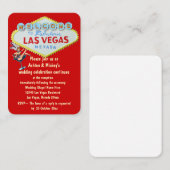 Las Vegas Wedding Receptie uitnodiging Informatiekaartje (Voorkant / Achterkant)