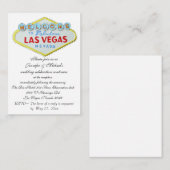 Las Vegas Wedding Reception Enclosure Informatiekaartje (Voorkant / Achterkant)