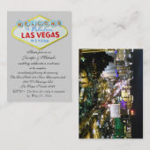 Las Vegas Wedding Reception Invitation Enclosure Informatiekaartje (Voorkant / Achterkant)