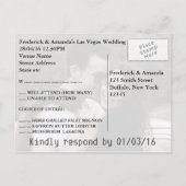 Las Vegas Wedding Reception RSVP Uitnodiging Briefkaart (Achterkant)