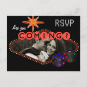 Las Vegas Wedding Reception RSVP Uitnodiging Briefkaart (Voorkant)