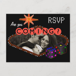 Las Vegas Wedding Reception RSVP Uitnodiging Briefkaart