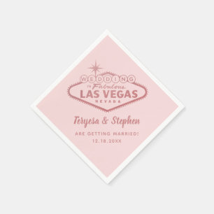 Las Vegas Wedding Roos Gold Pink Servet