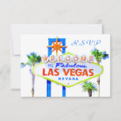 Las Vegas Wedding RSVP-kaarten met enveloppen RSVP Kaartje (Voorkant)