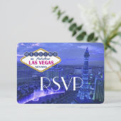Las Vegas Wedding - RSVP Kaartje (Staand voorkant)