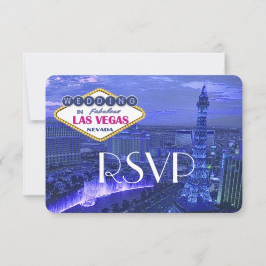 Las Vegas Wedding - RSVP Kaartje (Voorkant)