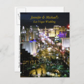 Las Vegas Wedding RSVP reactie Uitnodiging Briefkaart (Voorkant / Achterkant)