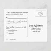 Las Vegas Wedding RSVP reactie Uitnodiging Briefkaart (Achterkant)