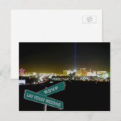 Las Vegas Wedding RSVP Street Sign Briefkaart (Voorkant / Achterkant)