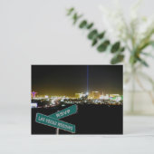 Las Vegas Wedding RSVP Street Sign Briefkaart (Staand voorkant)