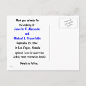 Las Vegas Wedding Save the Date Aankondigingskaart (Achterkant)