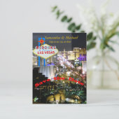 Las Vegas Wedding Save the Date Briefkaart (Staand voorkant)