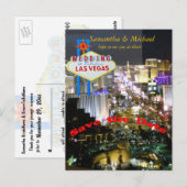 Las Vegas Wedding Save the Date Briefkaart (Voorkant / Achterkant)