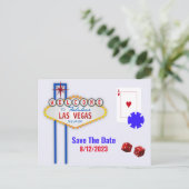 Las Vegas Wedding Save the Date Briefkaart (Staand voorkant)