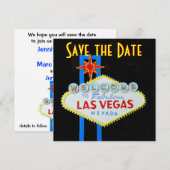 Las Vegas Wedding Save the Date Invitation (Voorkant / Achterkant)