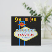 Las Vegas Wedding Save the Date Invitation (Staand voorkant)