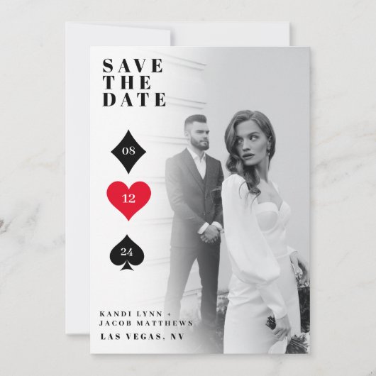 Las Vegas Wedding Save the Date Kaart (Voorkant)